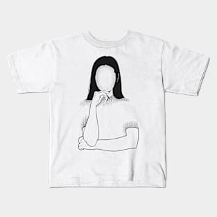 Black & white Elegant Art 3 Kids T-Shirt